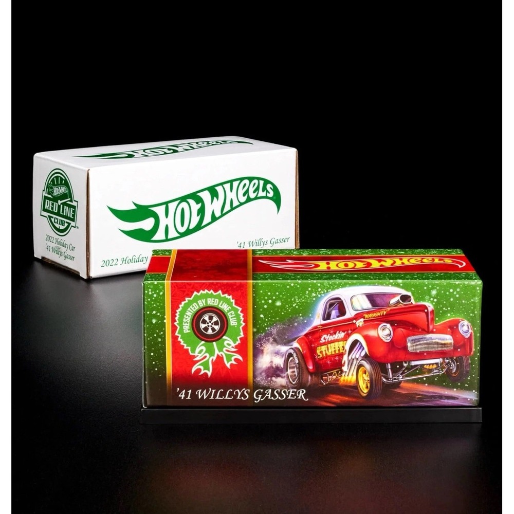 Hot Wheels Red Line Club 2022‎ Holiday Car 41 Willys Gasser Stockin' Stuffer NIB